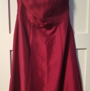 Cranberry strapless Ann Taylor Dress!
